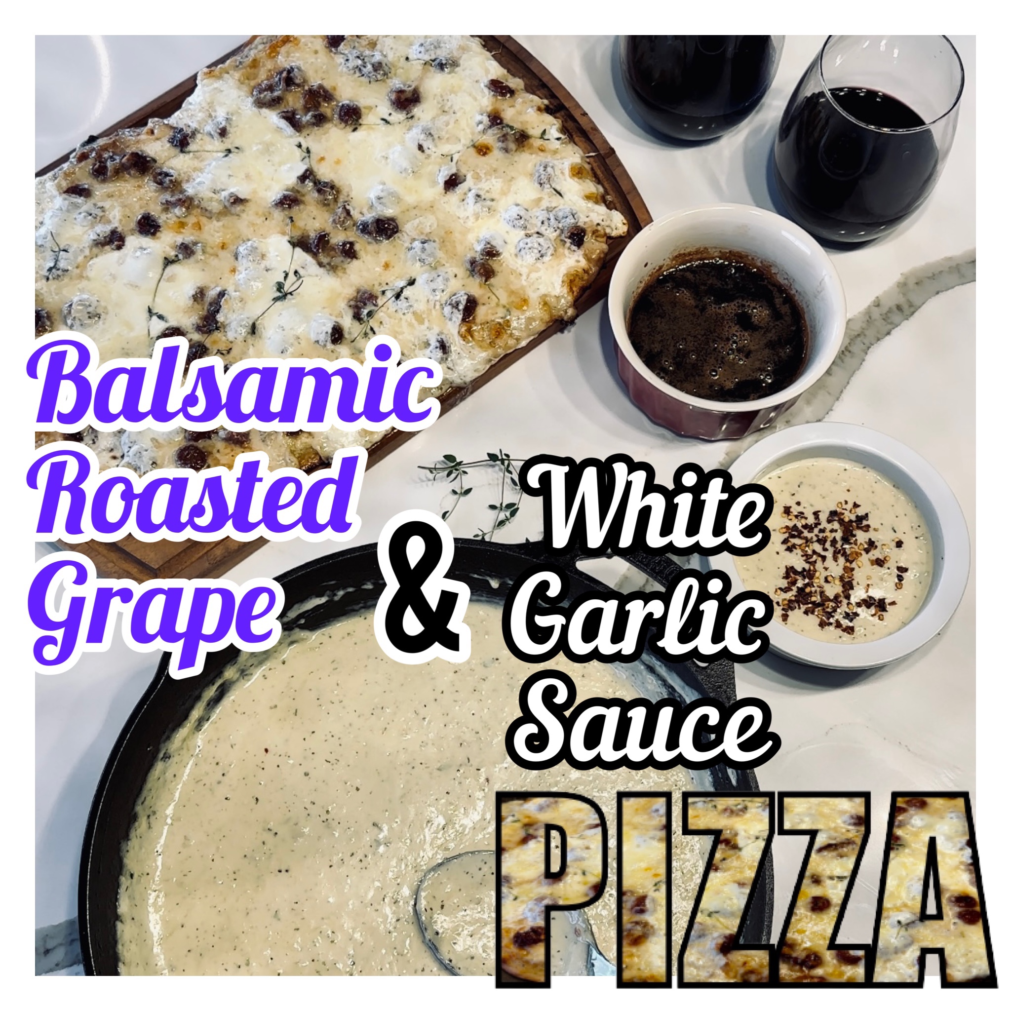Balsamic Roasted Grape & White Garlic Sauce Pizza
Mason Martinez
Chef Six-Pack
ChefSixPack.com
IG & Twitter: @chefsixpack